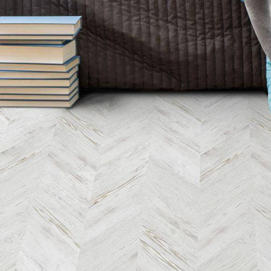 Пробковый пол Corkstyle Chevron Chevron White Chevron White 6x305x1230 Клеевое - фото 3