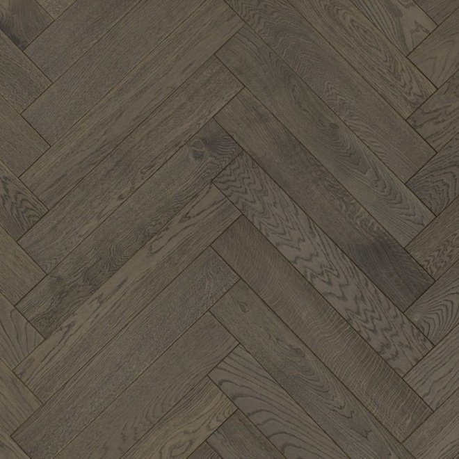 Паркет ёлка Esta Parket Herringbone 14005 Oak HB BC Lava Grey - фото 1