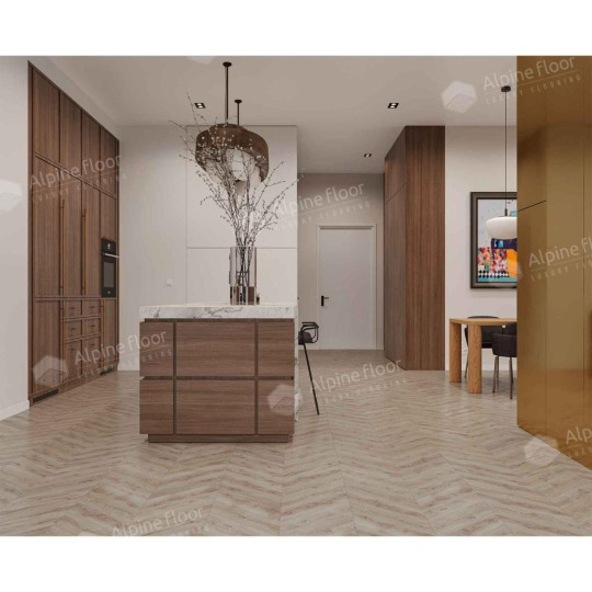 Кварц виниловый ламинат Alpine Floor Chevron Alpine ECO 18-21 MC Гикори
- фото 2