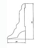 Плинтус Pedross 80x40 шпонированный - Орех американский - 1