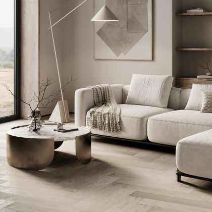 Кварц виниловый ламинат Quartz Parquet Английская ёлка 33-408 Дуб Песочный - Фото 4