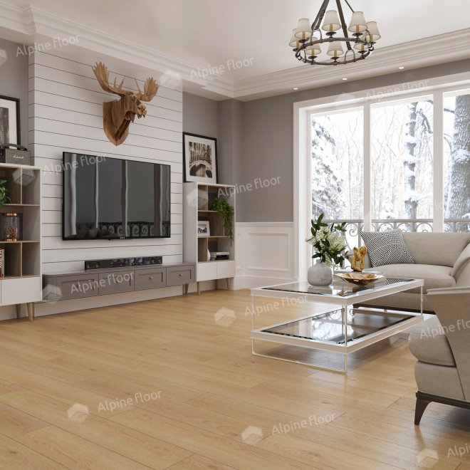 Кварц виниловый ламинат Alpine Floor Easy Line LVT ECO 3-37 Дуб Марципановый - фото 2