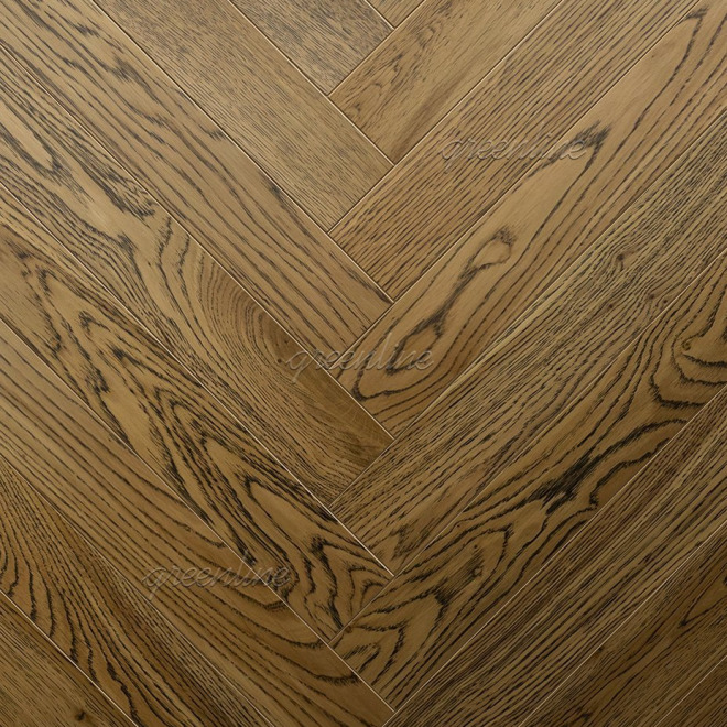 Паркет ёлка Greenline  711 Дуб Брайт 711 Дуб Брайт 11.2х100х600 - фото 1