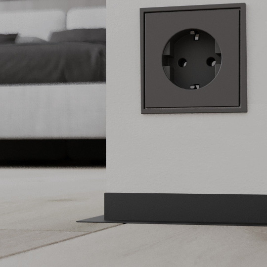 Микроплинтус Ликорн Скрытый С-05.25.3 L Чёрный - фото 2