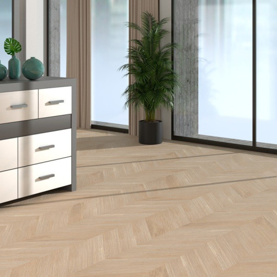 Паркет ёлка Gran Parte Французская ёлка 013 Крема Крема 15х150х460 - фото 5