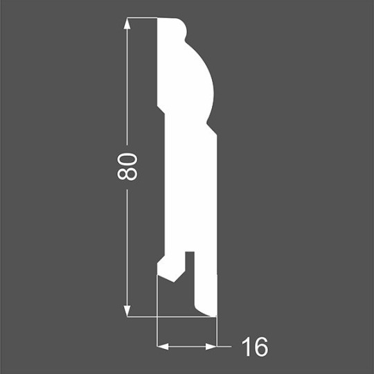 Плинтус Ликорн МДФ Грунтованный Р 4.80.16 - фото 2