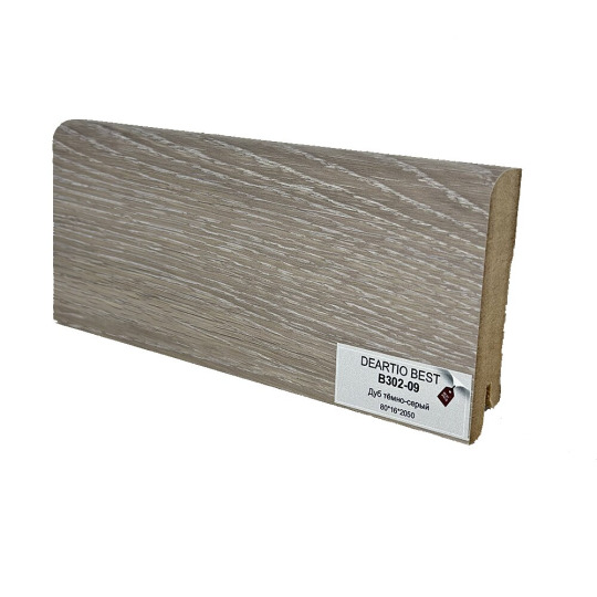 Плинтус DeArtio В302-09 Дуб темно-серый от 16 мм  - фото 1