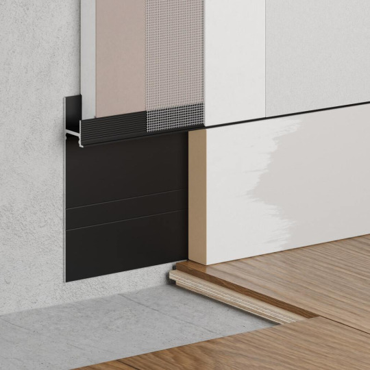 Плинтус Ликорн Скрытый С-02.2.3 Черный матовый - фото 5