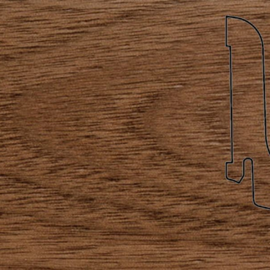 Плинтус Pedross 60х22 шпонированный - Орех американский - фото 1