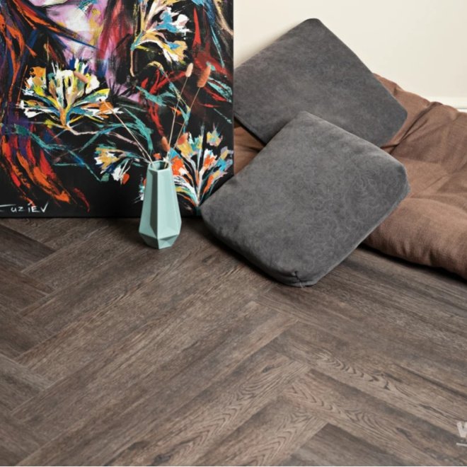 Кварц виниловый ламинат Vinilam Parquet Herringbone IS11211 Паркет Донателло - фото 6