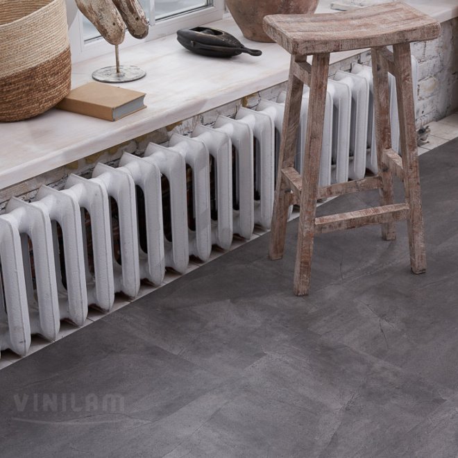 Кварц виниловый ламинат Vinilam Ceramo Stone Glue 61602 Серый Бетон клеевой - фото 17