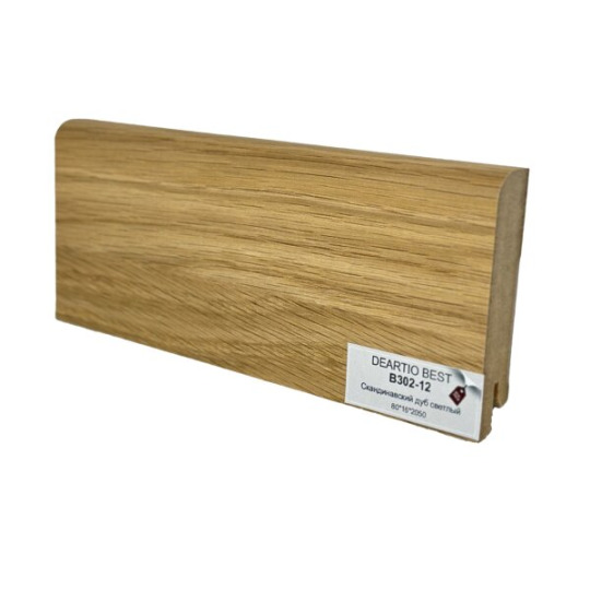 Плинтус DeArtio В302-12 Скандинавский дуб светлый от 16 мм  - фото 1