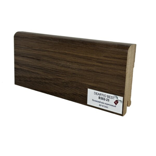 Плинтус DeArtio В302-23 Волжский вяз коричневый от 16 мм  - фото 1