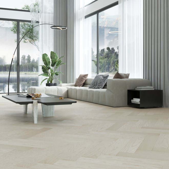Кварц виниловый ламинат Quartz Parquet Английская ёлка 33-408 Дуб Песочный - фото 2