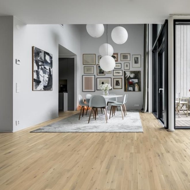Паркетная доска Kahrs Дуб Frosted Oat Strip Kahrs - фото 3