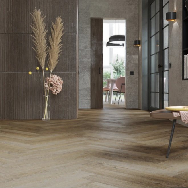 Кварц виниловый ламинат Vinilam Parquet Herringbone Glue GD11377 Паркет Тусон клеевой - фото 2
