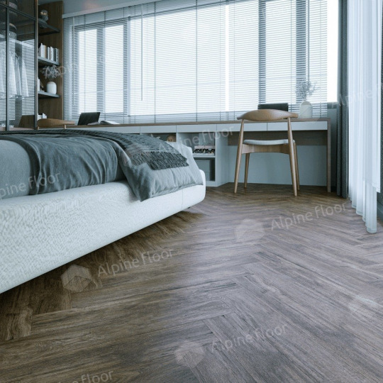 Ламинат Alpine Floor Herringbone 8 Pro Herringbone 8 Pro Дуб Бордо LF102-10 - фото 3