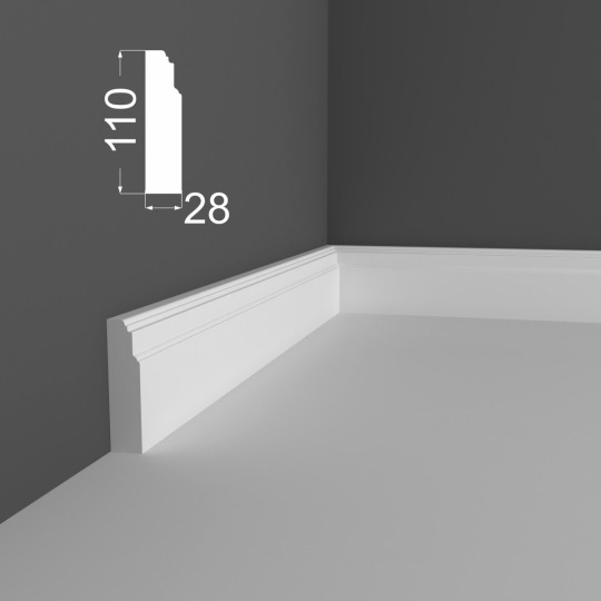 Плинтус Ликорн МДФ Грунтованный Р 10.110.28 - фото 3
