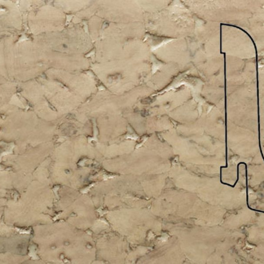 Плинтус Pedross 60х22 шпонированный - Пробка кремовая - фото 1