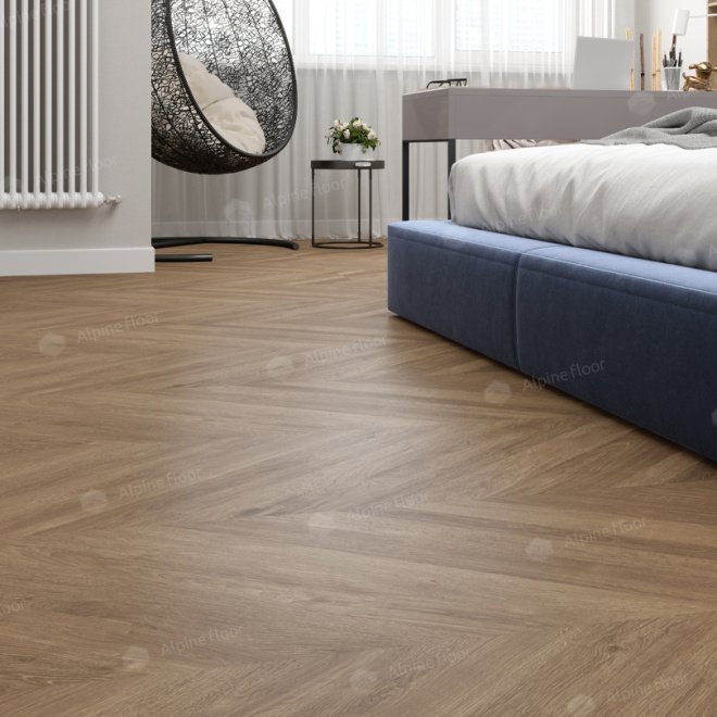 Кварц виниловый ламинат Alpine Floor Ultra LVT ECO 5-25 Французская Ёлочка - фото 4