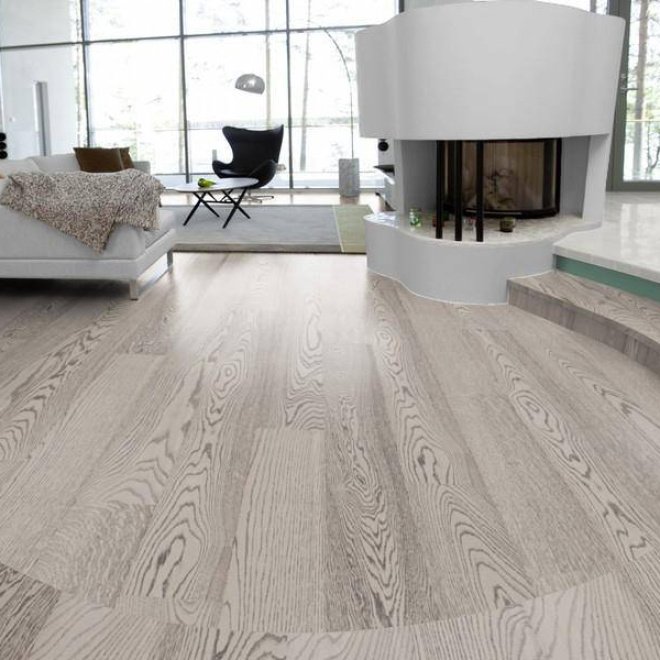 Паркетная доска Karelia 3-х полосная Oak Concrete Grey 3S - фото 2