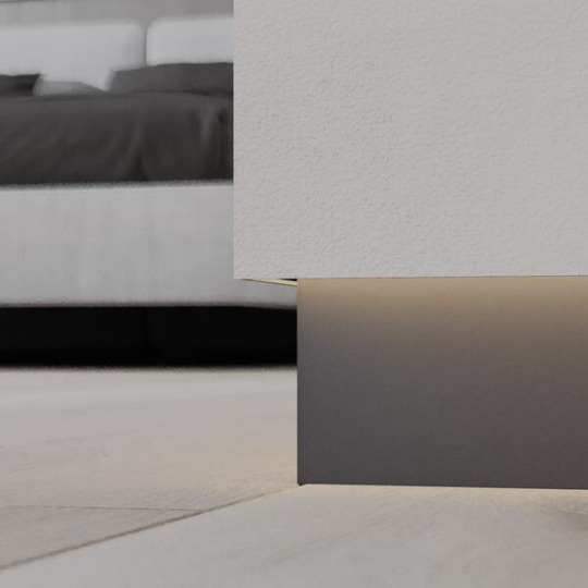 Плинтус Ликорн Скрытый С-02.2.3 Черный матовый - фото 3