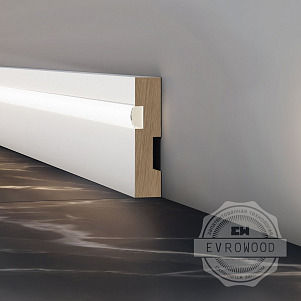 Плинтус Evrowood Evrowood  PN 021 led Неокрашенный