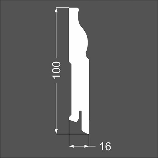 Плинтус Ликорн МДФ Грунтованный Р 3.100.16 - фото 2