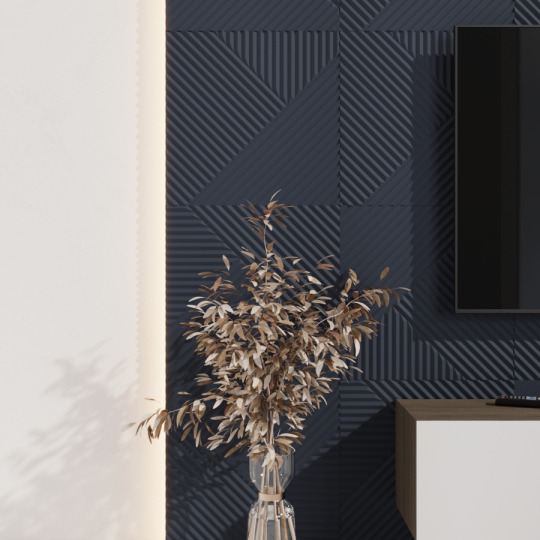 Стеновые панели Ликорн Пирамида Темно-синяя - фото 2