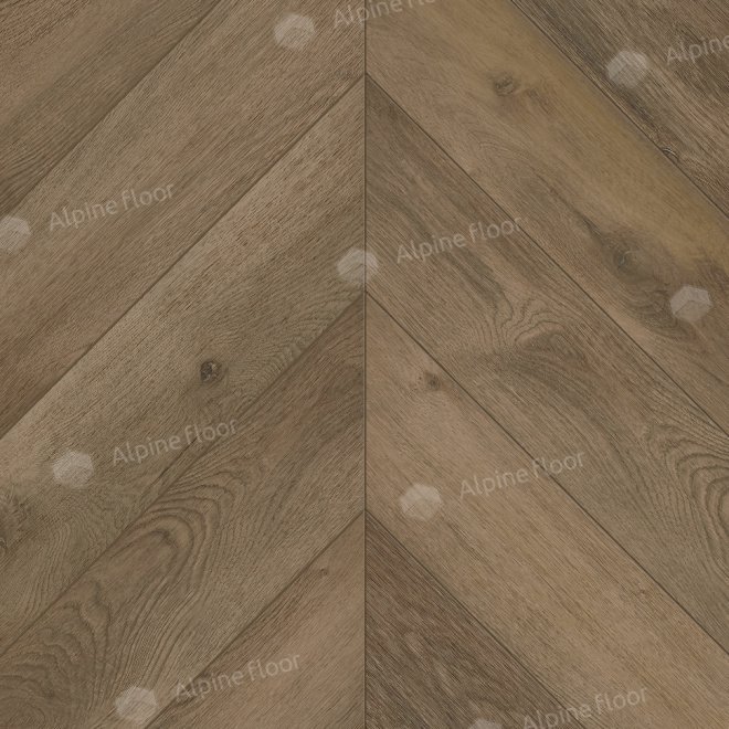 Кварц виниловый ламинат Alpine Floor Chevron Alpine ECO 18-4 Дуб Насыщенный - фото 1