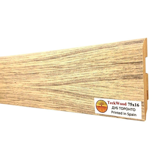Плинтус TeckWood Цветной 100х16 Дуб Торонто (Oak Toronto) - фото 1