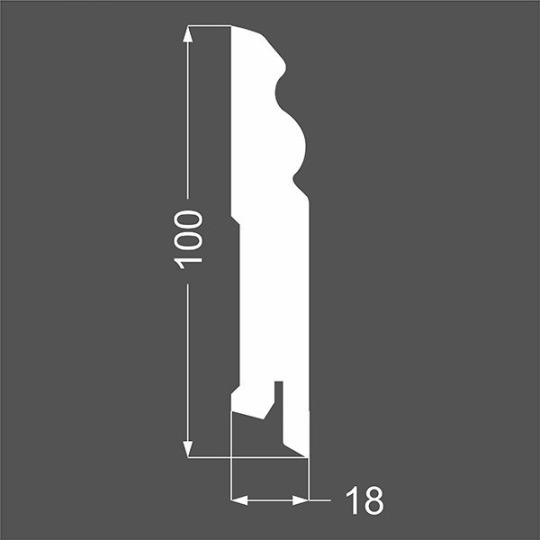 Плинтус Ликорн МДФ Грунтованный Р 5.100.18 - фото 2