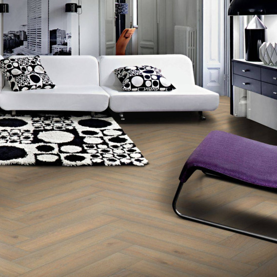 Паркет ёлка Kahrs Kahrs Дуб CC Винтаж белое масло (Vintage White oil) - фото 2