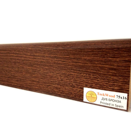 Плинтус TeckWood Цветной 100х16 Дуб Бронза (Oak Bronze) - фото 1