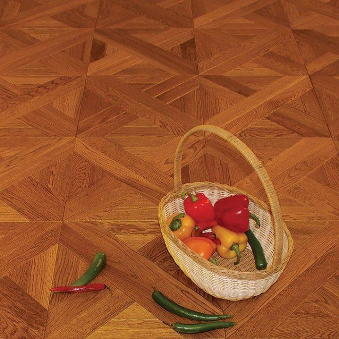 Инженерная доска Marco Ferutti Модульный паркет Linea Дуб Коньяк (браш) - фото 2