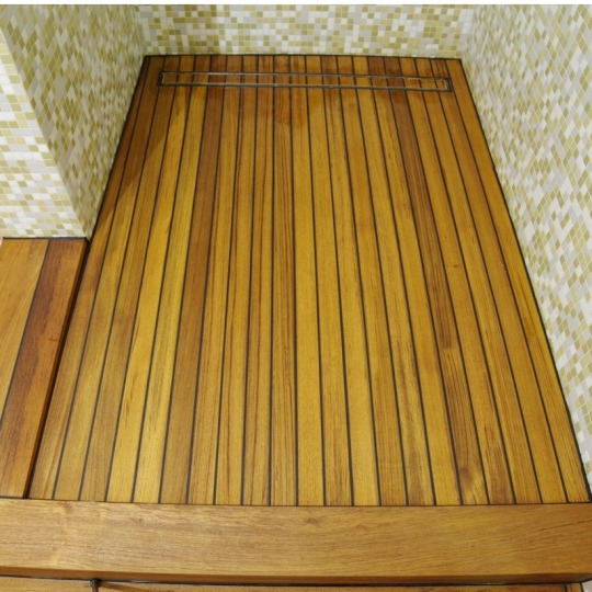 Паркет для ванной Тик с герметиком Sika (масло) Тик с герметиком Sika (масло) 12x70x300-1200 - фото 2