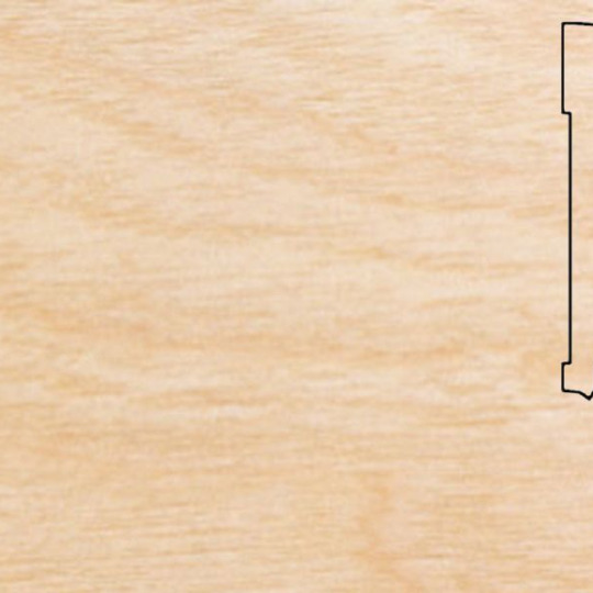 Плинтус Pedross 70х15 шпонированный - Клён - фото 1
