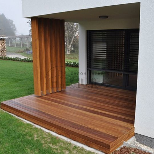 Террасная доска  Кумару жёлтый, вельвет - фото 3