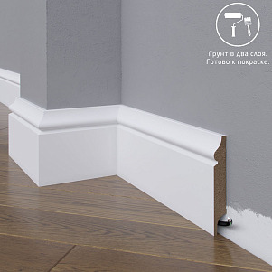 Плинтус Madest Decor  МДФ 12 16х72х2400 Белая эмаль