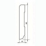 Плинтус Pedross 95x15 шпонированный - Чёрный матовый - 1