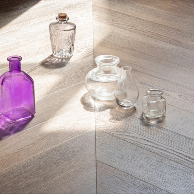 Кварц виниловый ламинат Vinilam Parquet Chevron RI153616CL4 Шеврон Шампань - фото 6