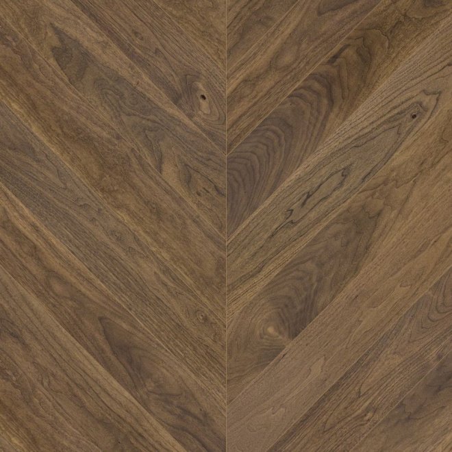 Паркет ёлка Esta Parket Chevron 35002 Walnut Chevron AB Extra Matt - фото 1