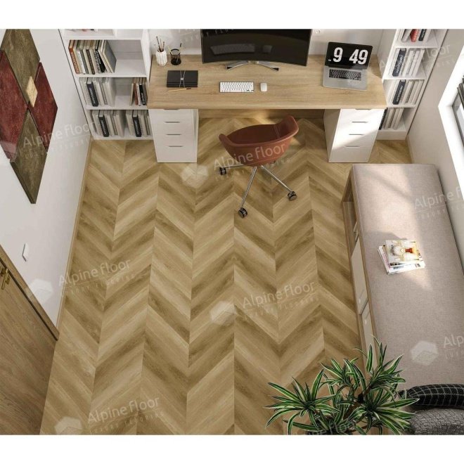 Кварц виниловый ламинат Alpine Floor Chevron Alpine ECO 18-17 MC Grazioso

5 мм - фото 4