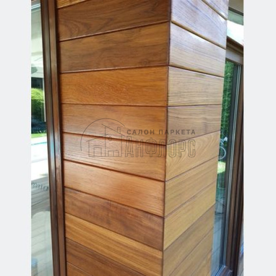 Террасная доска  Тик Фасадная + крепежная лента и клипсы - фото 2