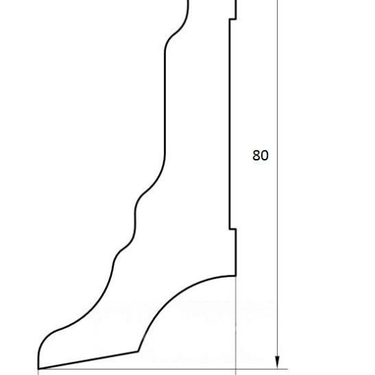 Плинтус Pedross 80x40 шпонированный - Махагон - фото 2