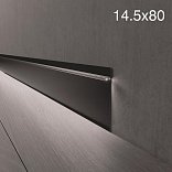 Плинтус Luxury Wood Decor Invisible™ Скрытый под подсветку чёрный муар / RAL 9005 - 1