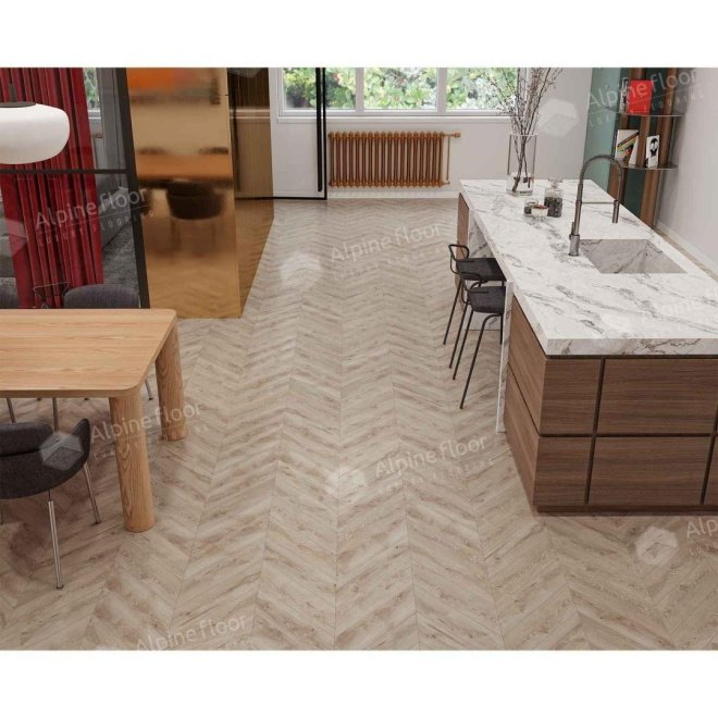 Кварц виниловый ламинат Alpine Floor Chevron Alpine ECO 18-21 MC Гикори

5 мм - фото 4