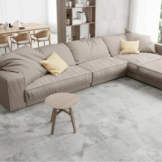 Кварц виниловый ламинат Vinilam Ceramo Stone 91901 Адриатический Серый
 - фото 2