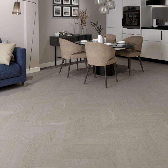 Паркет ёлка Esta Parket Chevron Nova 15506 Oak CH Nova Elite Pearl - фото 2