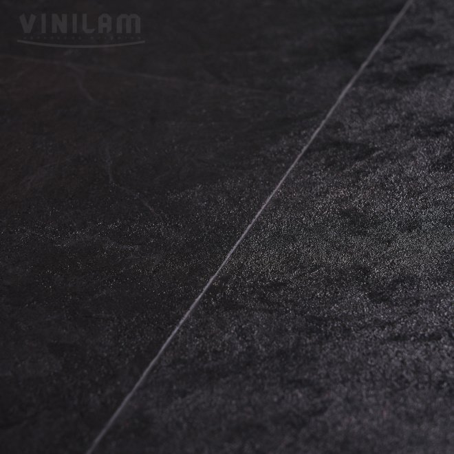 Кварц виниловый ламинат Vinilam Ceramo Stone Glue 61607 Сланцевый Черный клеевой - фото 5